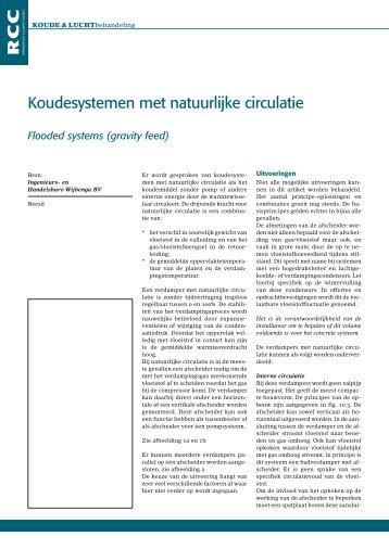 Koudesystemen met natuurlijke circulatie - Wijbenga