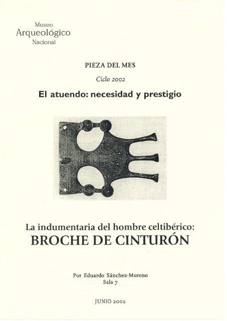 BROCHE DE CINTURÓN - Museo Arqueológico Nacional