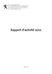 Rapport d'activité 2010 - Ministère de l'Agriculture, de la Viticulture ...