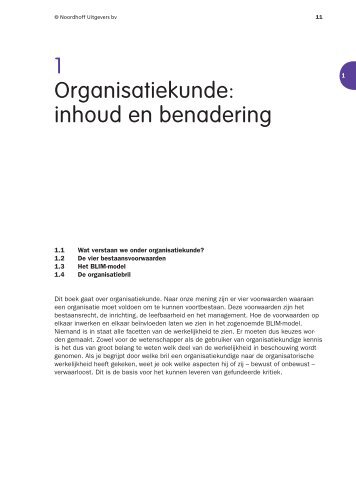 1 Organisatiekunde - De bestaansvoorwaarden - Noordhoff Uitgevers