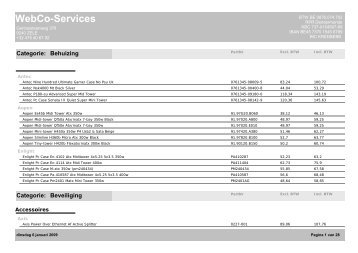 Download prijslijst - WebCo-Services