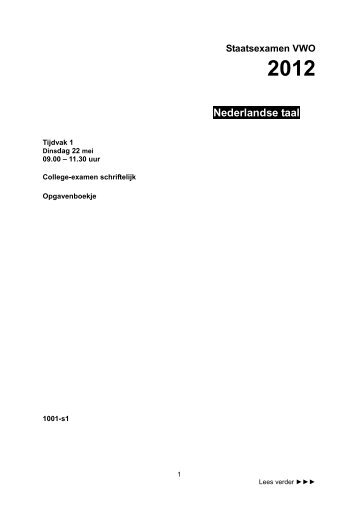 Opgave Nederlands (76Kb, pdf) - DUO