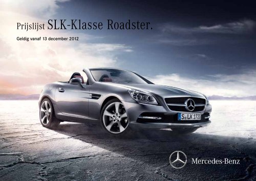 Prijslijst SLK-Klasse Roadster. - Ghistelinck