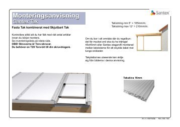 Fasta Tak kombinerat med Skjutbart Tak - Santex
