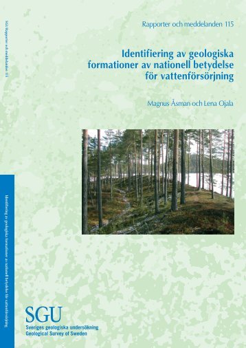 Identifiering av geologiska formationer av nationell betydelse för ...