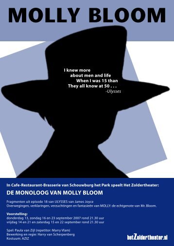 DE MONOLOOG VAN MOLLY BLOOM - Het Zoldertheater