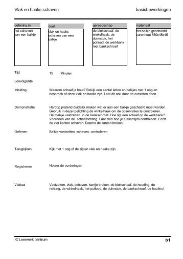 Houtbewerking docentenkaarten