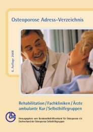 Osteoporose Adress-Verzeichnis