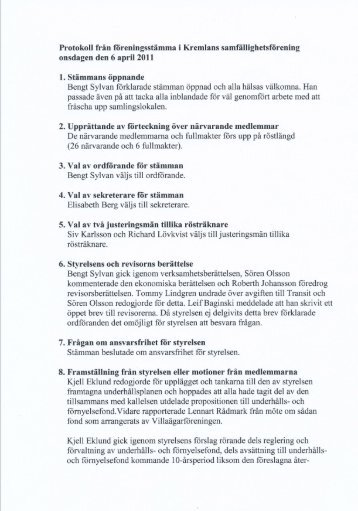 Stämmoprotokoll 2011-04-06