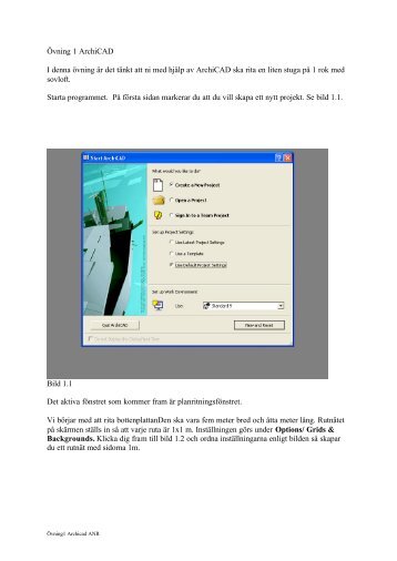 ArchiCAD Ovning 1