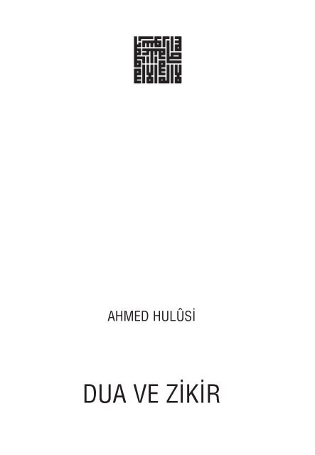 Dua Ve Zikir – PDF - ahmed hulusi web sitesi - download