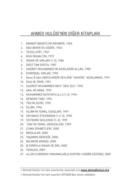 Dua Ve Zikir – PDF - ahmed hulusi web sitesi - download