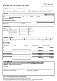 Afhaling watermeter op standpijp - Water-link