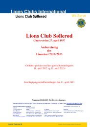 Årsrapport 2012-2013 - Lions Club - Søllerød - Lions Danmark