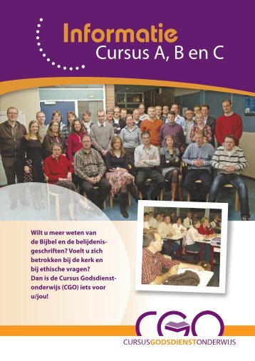 Informatiebrochure A-en B-cursus 2013-2014 - Cgo.nu