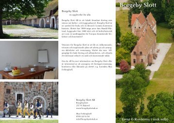 broschyr konferens - Borgeby Slott