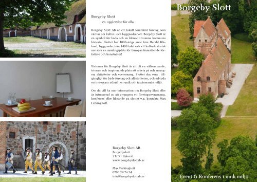 broschyr konferens - Borgeby Slott