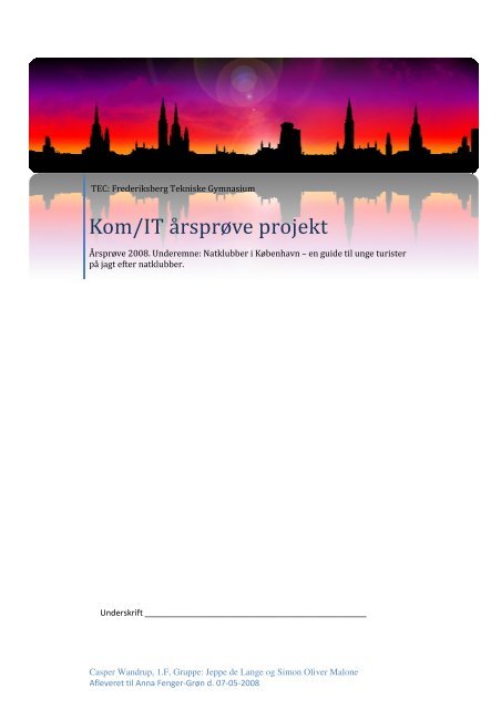 Kom/IT årsprøve proj Kom/IT årsprøve projekt - Andresen-net.dk