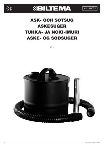 ask- och sotsug askesuger tuhka- ja noki-imuri aske- og ... - Biltema