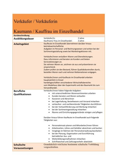 Verkäufer / Verkäuferin Kaumann / Kauffrau im Einzelhandel