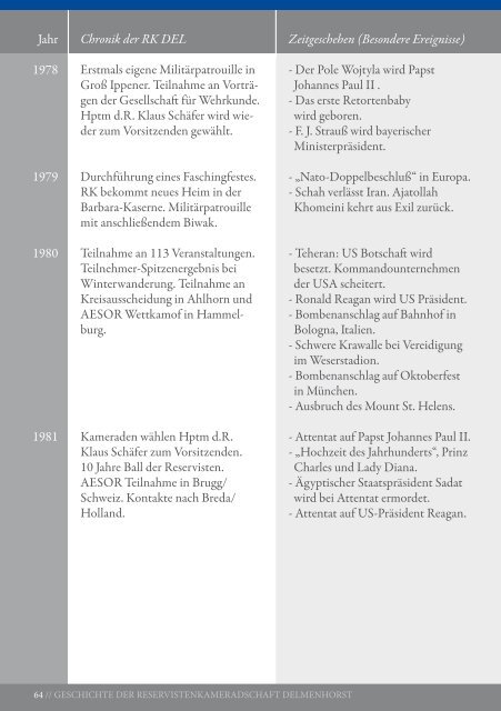 RESERVISTENKAMERADSCHAFT DELMENHORST 1962 2012