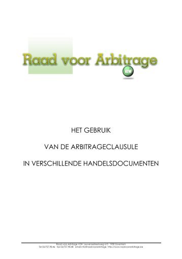 NL - Raad Voor Arbitrage vzw