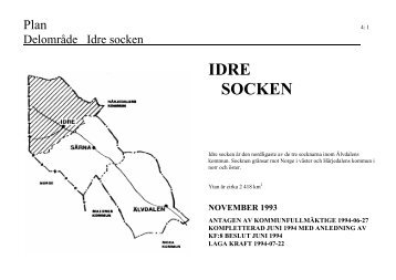 Översiktsplan, Idre socken - Älvdalens kommun