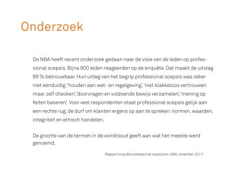 Brochure 'Twijfel is de waakhond van het inzicht' - NBA