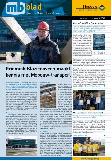 Griemink Klazienaveen maakt kennis met Mobouw-transport