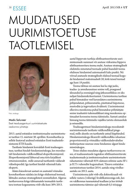 Aprill 2013, nr 4.pdf - Universitas Tartuensis - Tartu Ülikool