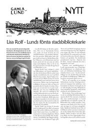 Lisa Rolf - Lunds första stadsbibliotekarie - Föreningen Gamla Lund