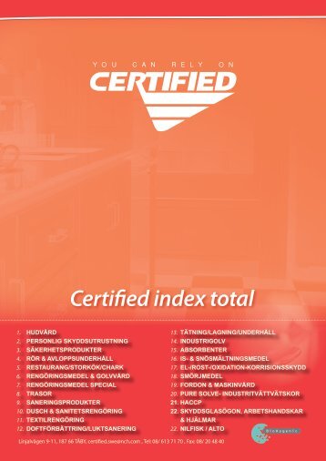 Certified index total