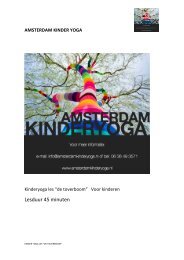 eindopdracht kinder yoga les de toverboom - Dolfijnwellness