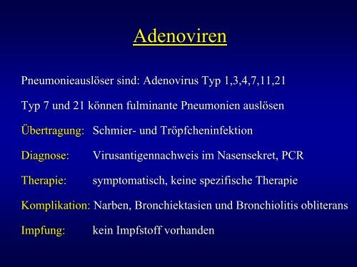 106 Pneumonien (3,3%)  bei 3220 Rekruten mit ... - Die Abteilung