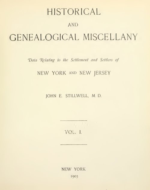 Historical and genealogical miscellany; data ... - Bordensite.com