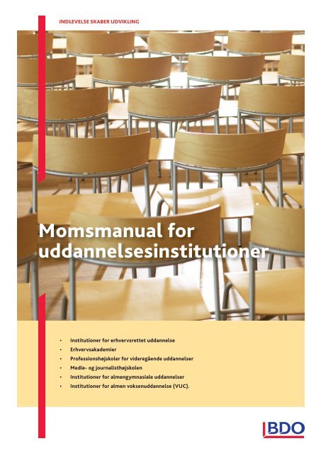 Momsmanual for uddannelsesinstitutioner - BDO