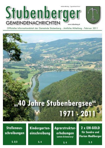 „40 Jahre Stubenbergsee“ 1971 - 2011 Stellenaus