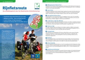 Rijnfietsroute themafolder (4MB) - Nederland Fietsland