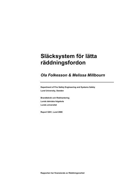 Släcksystem för lätta räddningsfordon - Brandposten