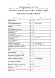 Artiklar i Milstolpen 1982-2012 - Österåkers hembygds- och ...