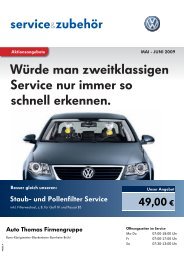 Würde man zweitklassigen Service nur immer so ... - bei Auto Thomas