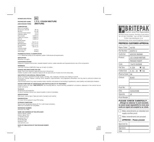 adcp412-lcc cough mixture - Adcock Ingram | Colds & Flu