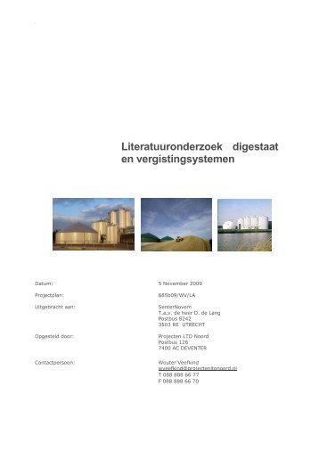 Literatuuronderzoek digestaat en vergistingsystemen - digestaat.nl