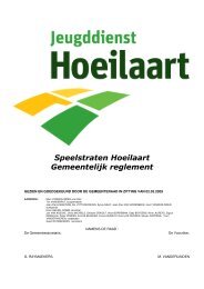 Speelstraten Hoeilaart Gemeentelijk reglement