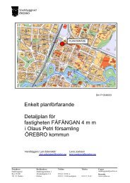 Enkelt planförfarande Detaljplan för fastigheten ... - Örebro