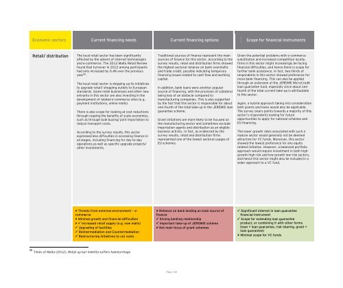 Market Gaps on Access to Finance - Bank of Valletta