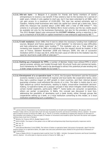 Market Gaps on Access to Finance - Bank of Valletta