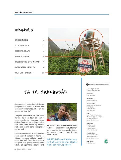 4. Utgave av Impress Magazine for Norges ... - Stavanger 2013