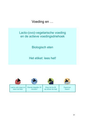 (ovo)-vegetarische voeding en de actieve voedingsdriehoek