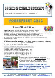 8 juni 17.00 tot 21.00 uur - De Vosseschans